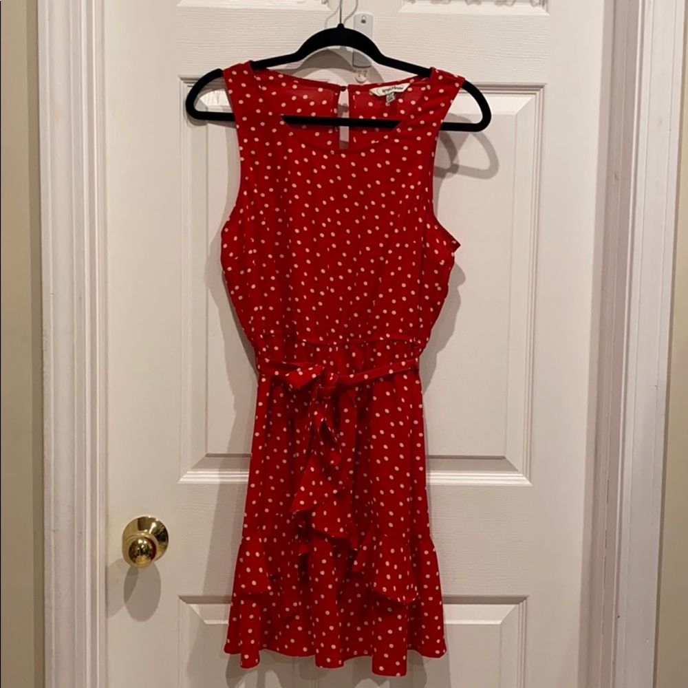 Red and White Polka Dot Dress